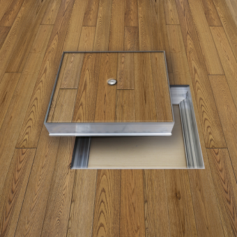 Напольный люк под плитку алюминиевый D8080 floor EVECS 800х800