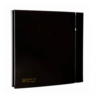 Вентилятор малошумный Silent-100 CRZ DESIGN Black Soler&Palau с индикатором, обратным клапаном и таймером черный Ø100