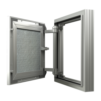 Нажимной алюминиевый люк под плитку D4090 ceramo comfort EVECS на износоустойчивой петле 400х900