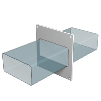 Накладка торцевая 612НПП ЭРА 150x150 для воздуxовода 60x120