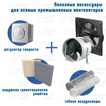 Вентилятор осевой STORM YWF4E 400 ЭРА с квадратным фланцем Ø400