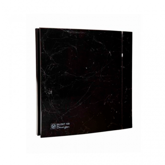 Вентилятор малошумный Silent-100 CZ DESIGN Marble black Soler&Palau с индикатором и обратным клапаном мрамор черный Ø100